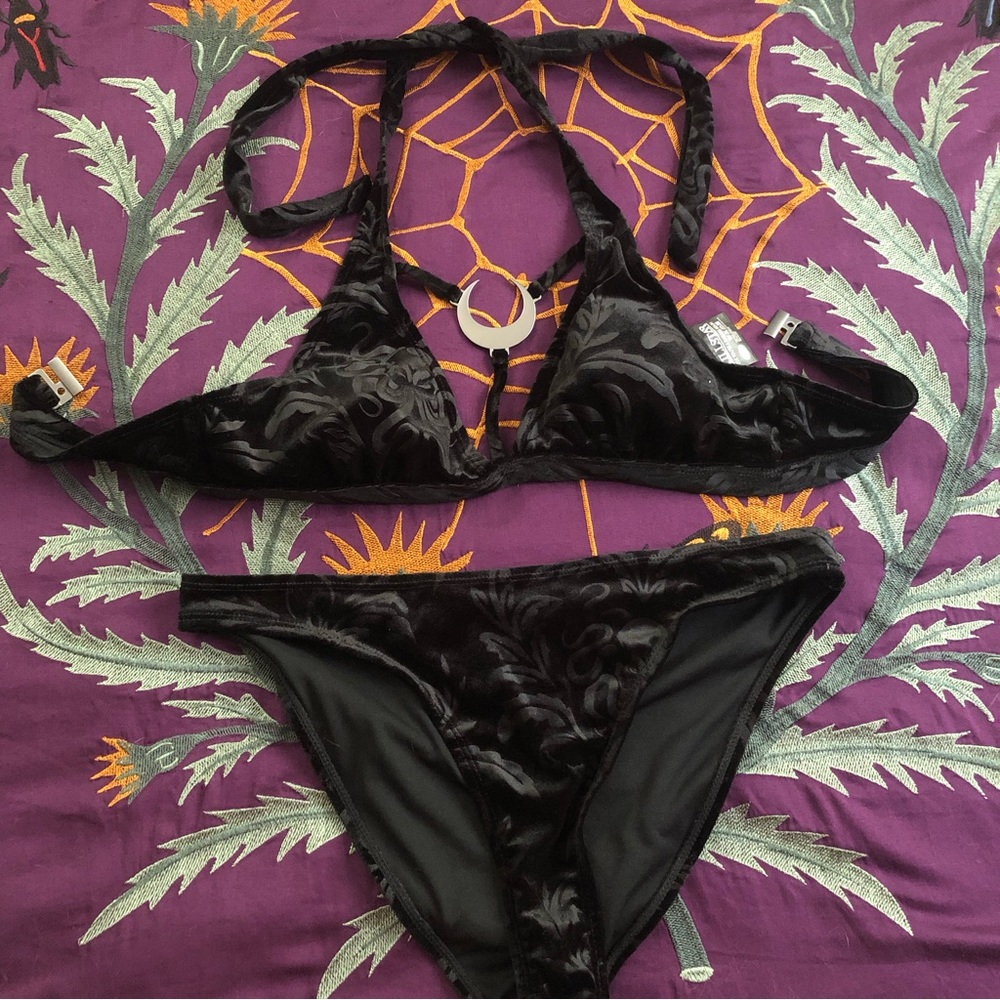 Killstar Cthulhu Velvet Bikini with Moon Hardware- size M- worn once